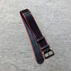 watch Premium G10 NATO type silk touch nylon strap 20mm width DELUXE NYLON NATO TYPE WATCH STRAP 20mm [Naval Co.] Navy/Red Navy/Red