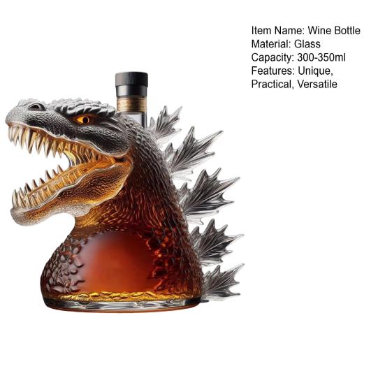 Whiskey Glass Decanter Unique Design Handcrafted Glass Liquor Dispenser for Bourbon Elegant Home Bar Decoration Whiskey Lover Gift Idea