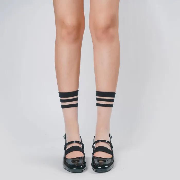 [Gift Wrapping] Mimin Open-toe Stockings 6 Colors