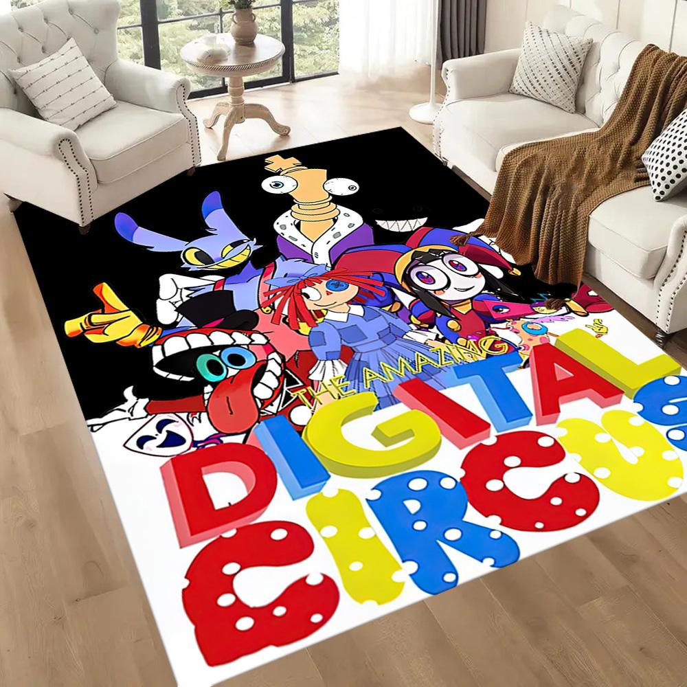 Digital Circus Area Rug Suitable For Outdoor Game Room Dormitory Study Room Antislip Rug Anime Office Decor Best For Christmas
