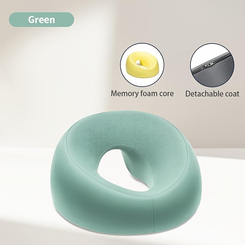Ergonomic O/U-shaped Facial Pillow for Neck & Face Support, Machine Washable, All-Season Use.