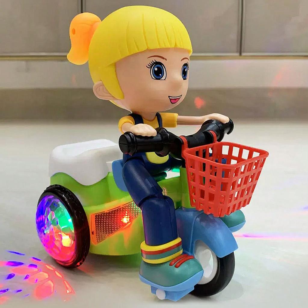 360 ° Rotating Light Music Stunt Car, Automatic Deformation Obstacle Avoidance Toy Car, Perfect Christmas Halloween Gift Easter Gift [Without Battery]