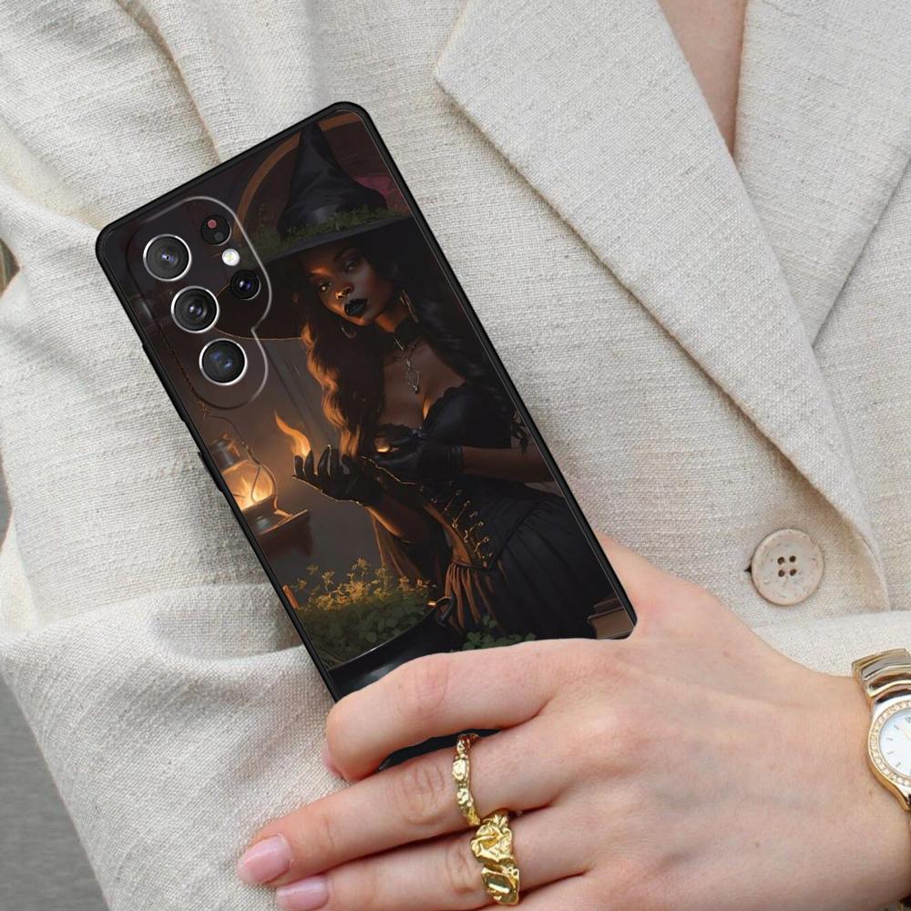 Moon Witch Horror Cell Phone Case for Samsung Galaxy S26 Ultra S25 S24 S23 S22 S21 S20 Note10 Cover