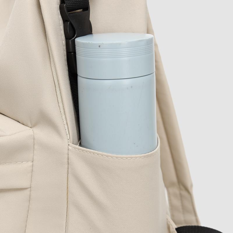 Daily Large Capacity Travel School Backpacks Ladies Pure Color Shoulder Knapsacks Nylon Zipper Shopping Rucksacks