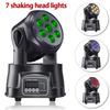 1/4PCS Moving Head Stage Lights 7x10W RGB Disco DMX Laser Bar Party Dance Birthday Wedding Christma effect Lamp Sound Control