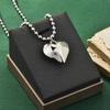 Silver Premium Heart Pendant Necklace Stylish Long Chain Accessory For Fashion Lovers