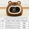 Funny Cat Bed Warm Pet House Soft Long Plush Kitten Lounger Cushion Small Dogs Tent Cave Beds for Cozy Cat House Mat Supplies