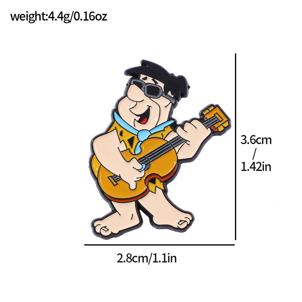 Personality, creativity, European and American movie characters, primitive people, metal badges, modern primitive people, alloy brooch