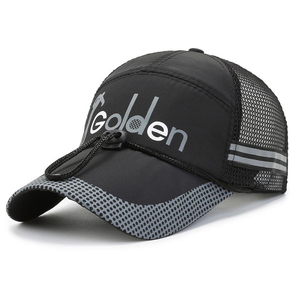 

with Windproof Rope Sun Protective Hats Breathable Sun Hats Fashion Baseball Caps Summer чорний