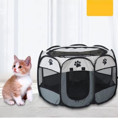 Foldable Pet Tent Durable Grip Cat House Oxford Cloth Octagonal Pet Fence Portable Outdoor Small Dog Cages Cat Fences for All-season Pet Supplies