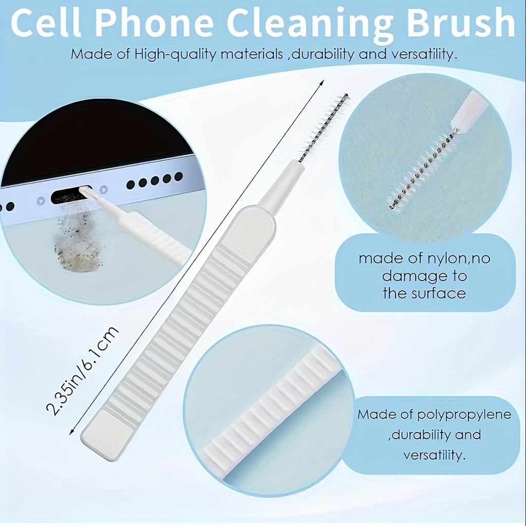 10pcs Multi-Purpose Cleaning Brush Set, Dust Removal Tool Kit for Phone Jacks, Speakers & Shower Holes, Plastic Material, with No Electricity