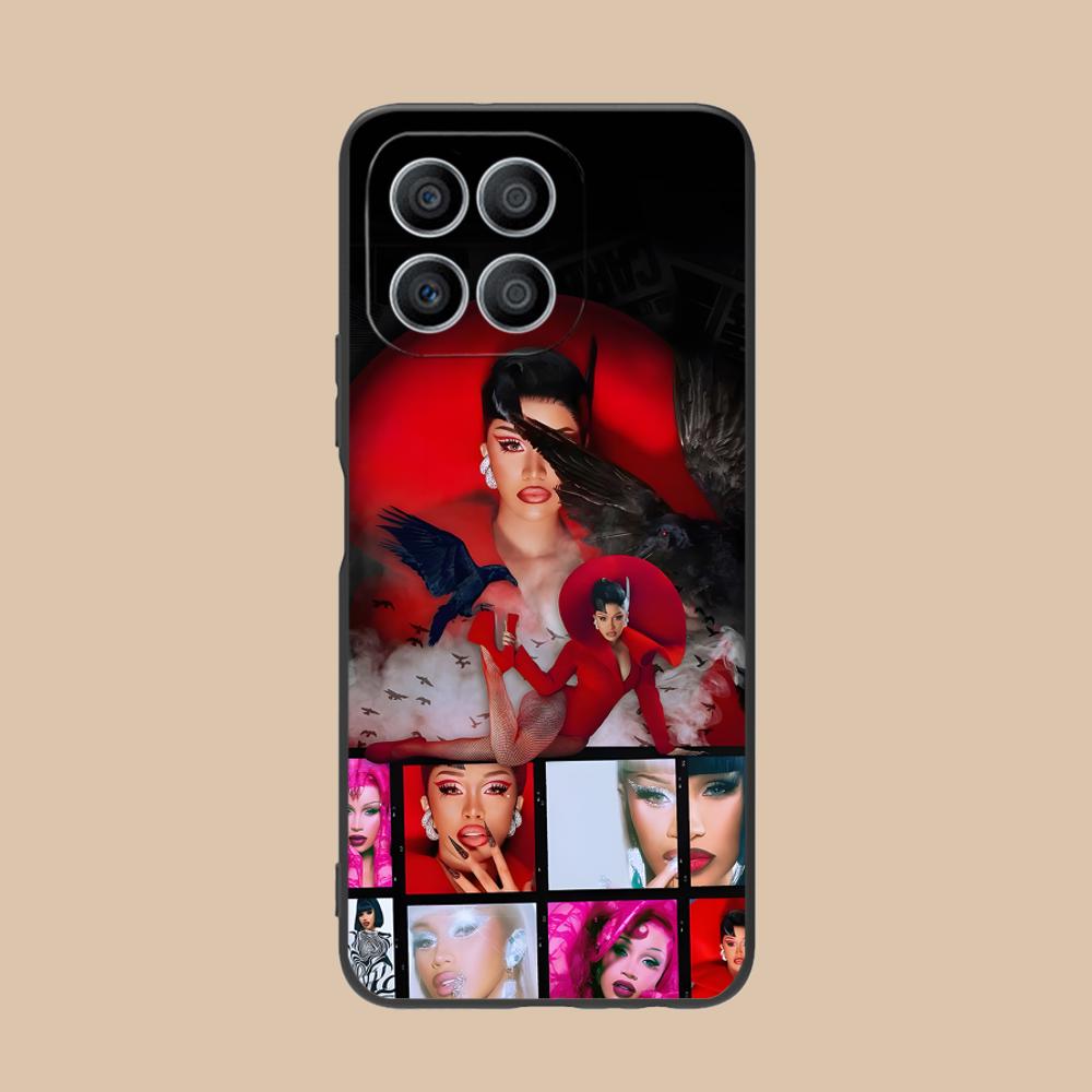 Cardi B Matte TPU Mobile Phone Case for Honor 90 80 70 60 50 30 20 10 9 8 7 Pro S SE Lite 5G Colorful Printing Cover