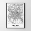 Poster Milano piano della città