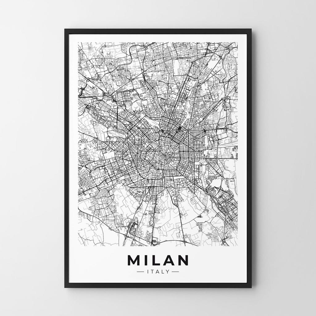 Poster Milano piano della città