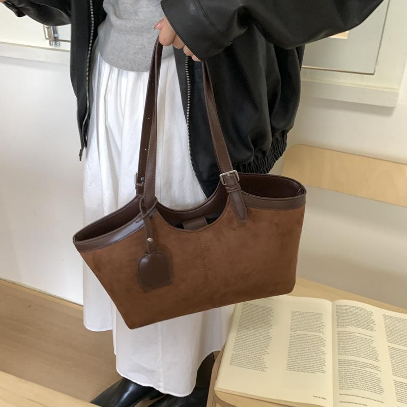 

Ретро та Модна Ручна Сумка-Кошик для Овочів, Універсальна Матова Сумка-Тоут через Плече кавовий