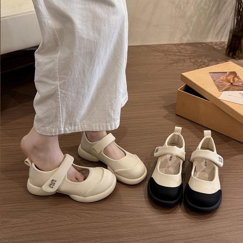 French ugly cute Mary Jane loafers women's 2025 new autumn small fragrance with skirt comfortable cloud puff shoes