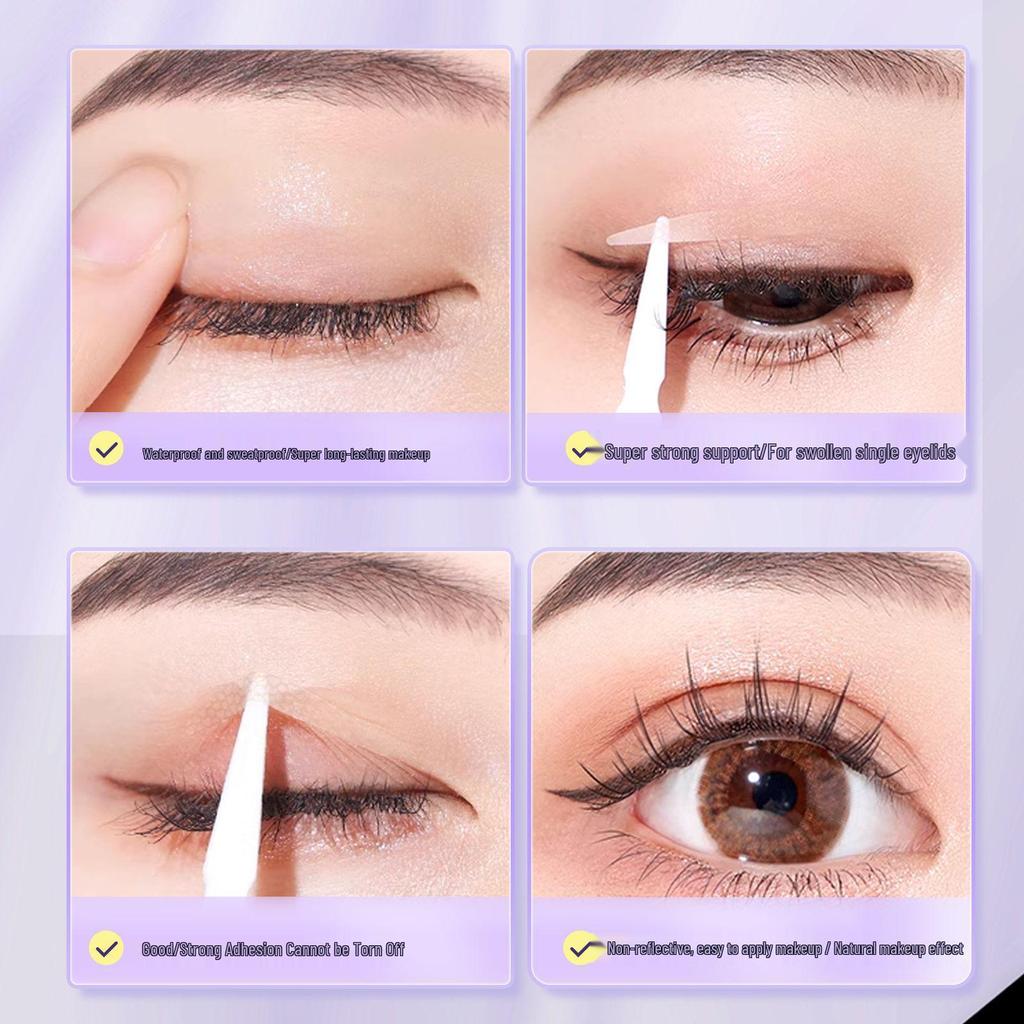 Lace Double Eyelid Tape: Invisible, Natural, Long-lasting Shaping. Prevents Drooping, Enhancing Bigger Eyes Effortlessly.