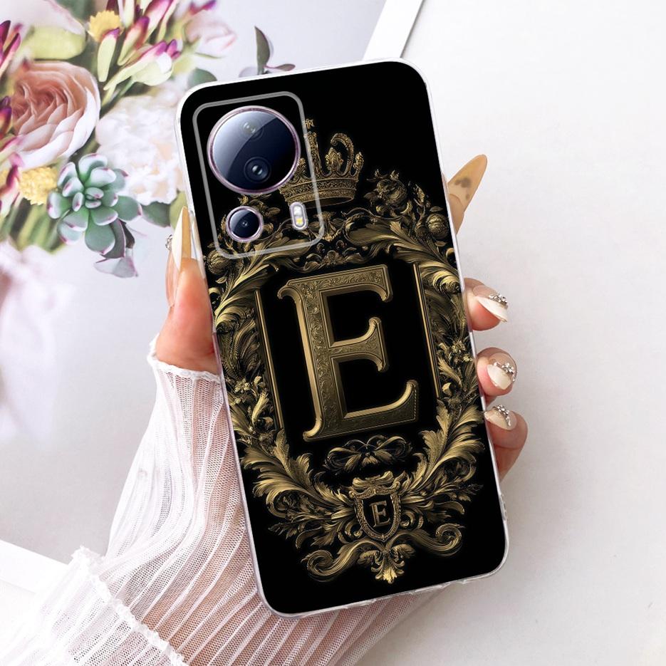For Xiaomi 13 Lite Case Luxury Letters Cover Clear Silicone Soft Slim Phone Case For Xiaomi Mi 12 Lite NE Mi 13Lite Fundas Coque