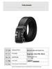 Paul's Men's Genuine Leather Belt with Automatic Buckle, Cowhide, for Business and Casual Wear.