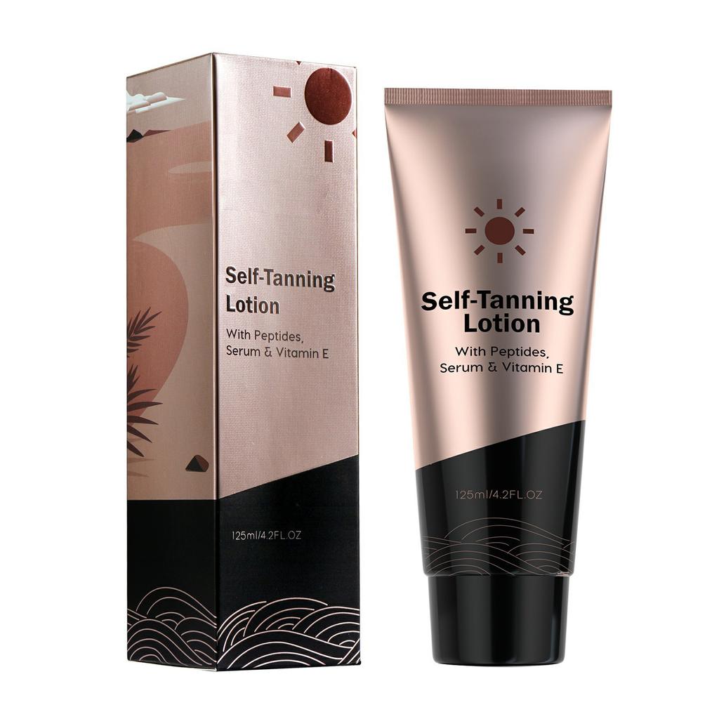 Tanner Lotion 125ml ,No Streaks Bronzer Fake Tanning Lotion Instant Fake Tan Sunless Tanning Lotion For Darker Bronzer Skin Body Makeup