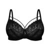 Plus Size Sexy Bra Lace Underwear Crossover Design Soft Underwire Adjustable Straps Bra
