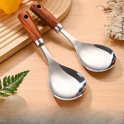 Ahşap Saplı Üç Boyutlu Ev Tipi Yüksek Sıcaklığa Dayanıklı Pirince Yapışmayan Pirinç Kaşığı