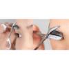 Green Bell Stainless Steel Eyebrow Scissors with Comb (White)