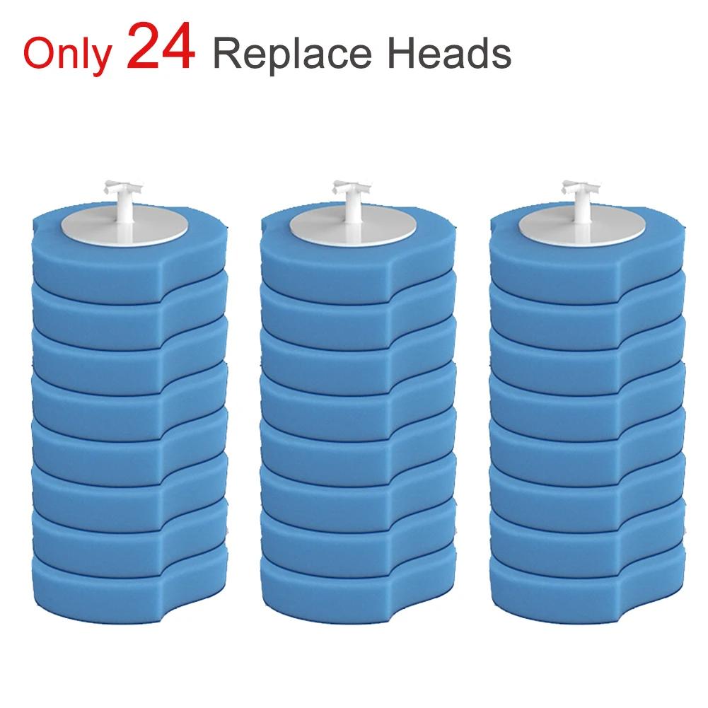 

Wall-Mounted Disposable Toilet Brush Cleaner With 8/16/24Pcs Brush Head Bathroom Long Handle Cleaning Brush Toilet Accessories 24 Heads