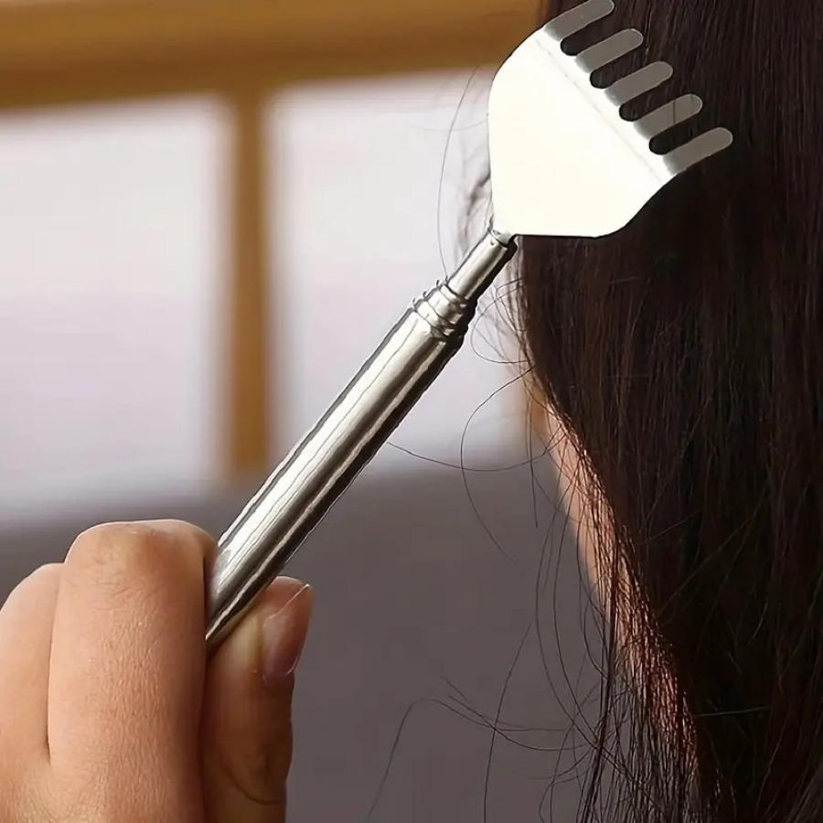 Pen Style Stainless Steel Telescopic Scratching Device, Five Section Telescopic Scratching Tool, Multi-Purpose Scratching Tool.