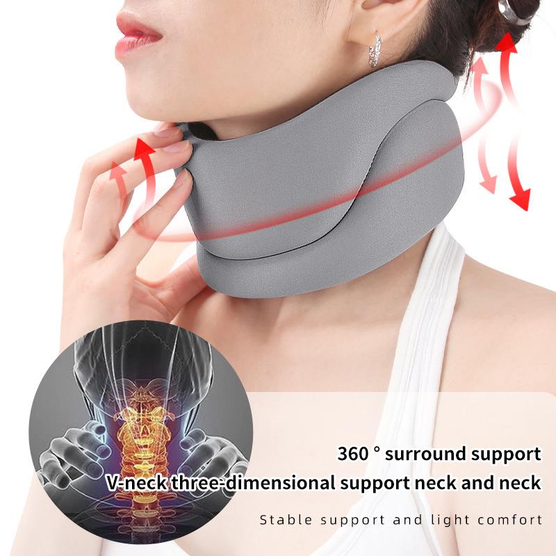 Attelle cervicale en soie glacée pour la migraine Collier cervical Soulage la douleur et la pression cervicale Support de cou souple