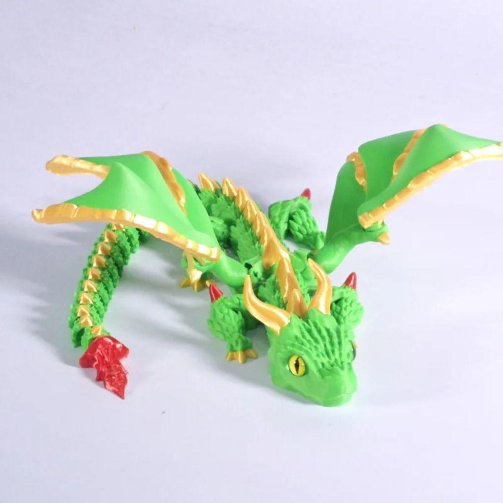 Cool 3D Printed Wyvern Dragon with Wings Simulation Model Gift Articulated Dragons Fidget Dragons Desktop Ornaments