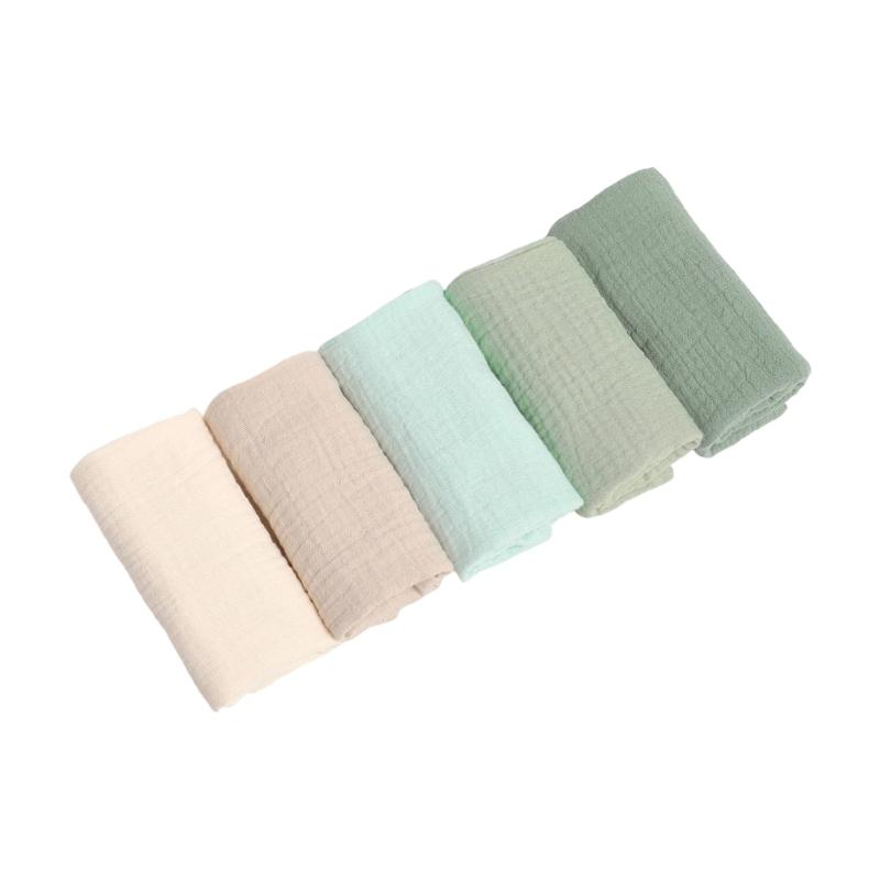 5Pcs Baby Wipes Cloths Handkerchief Square Drool Bibs Washcloths Nursing Towel Baby Wipe Breathable Face Towel for Baby