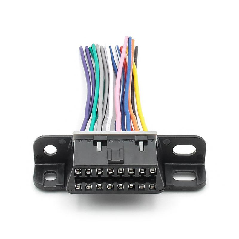 J1962F OBD2 16 Pin Female Connector Diagnostic Interface Extension Cable for VW for Toyota Universal Assemble Open OBD Harness