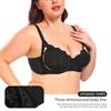 French Style Plus Size Underwire Push Up Bra, Ultra Thin Breathable Mesh Lingerie for Women