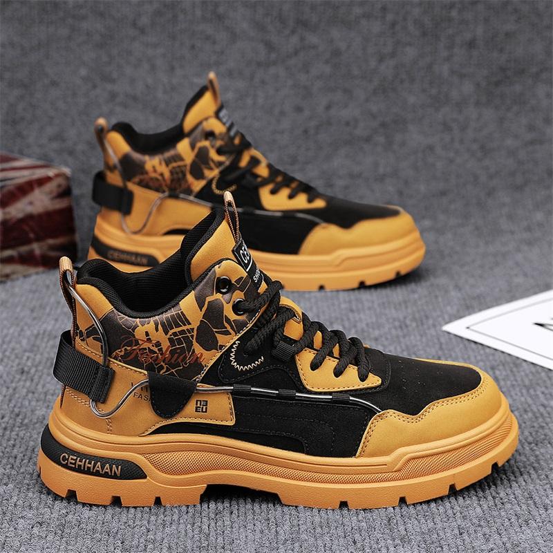 

Новые модные осенне-зимние мужские низкие ботинки Martin для студентов и мальчиков, трендовая рабочая обувь с мягкой подошвой, кроссовки Martin для охраны труда 39 охра