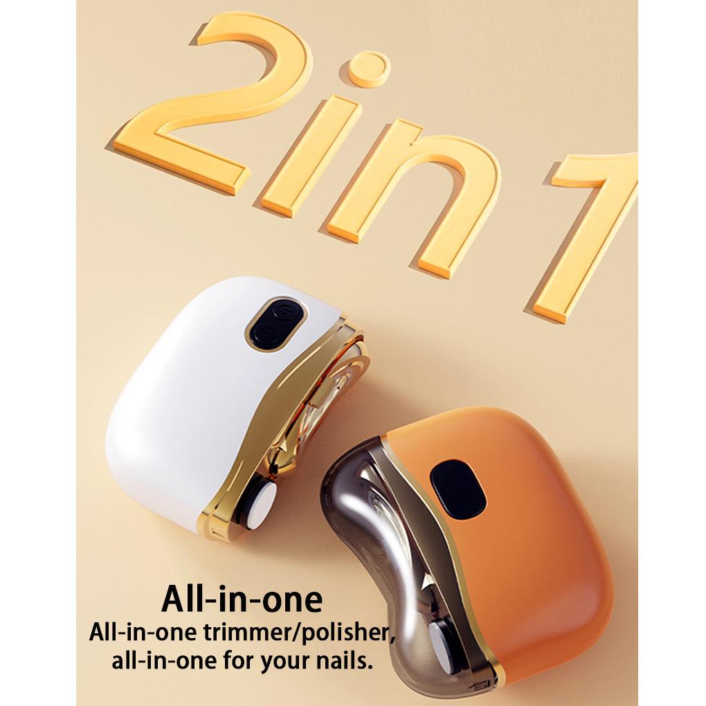 ABS Electric Nail Trimmer With Integrated Grinding Function Automatic Nail Clippers Manicure