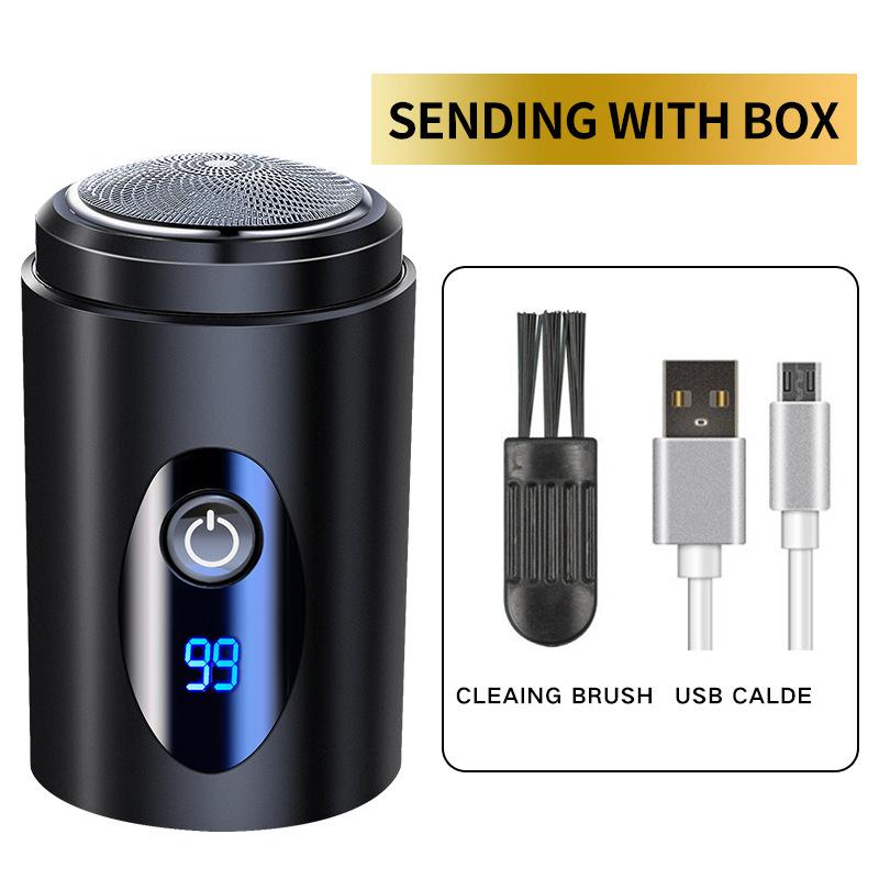 New shaver mini shaver electric rechargeable men's portable LCD razor double head two head beard knife
