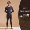 Men's Black Gold Cashmere Silk Thermal Underwear Set - High Elastic, Thick Autumn Round Neck Top and Pants