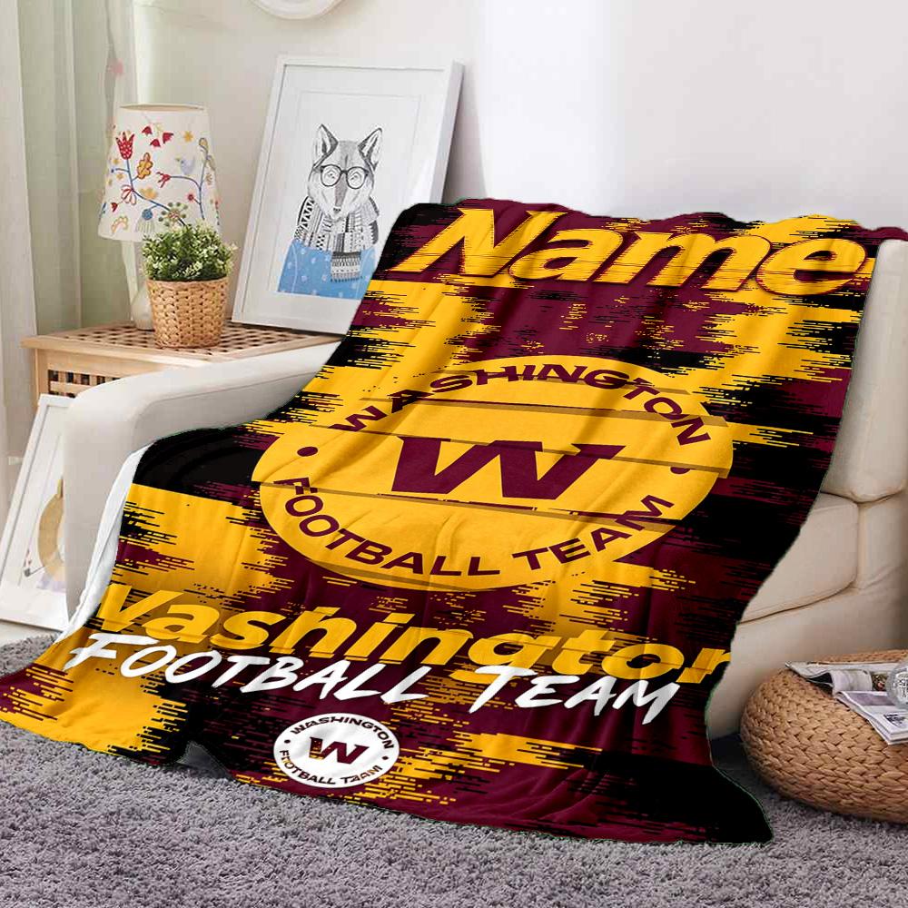 Custom Washington Football Team Soft Throw Blanket Flannel Blanket Warm Sofa Bed Camping home Decor Unique Christmas Gift C10381