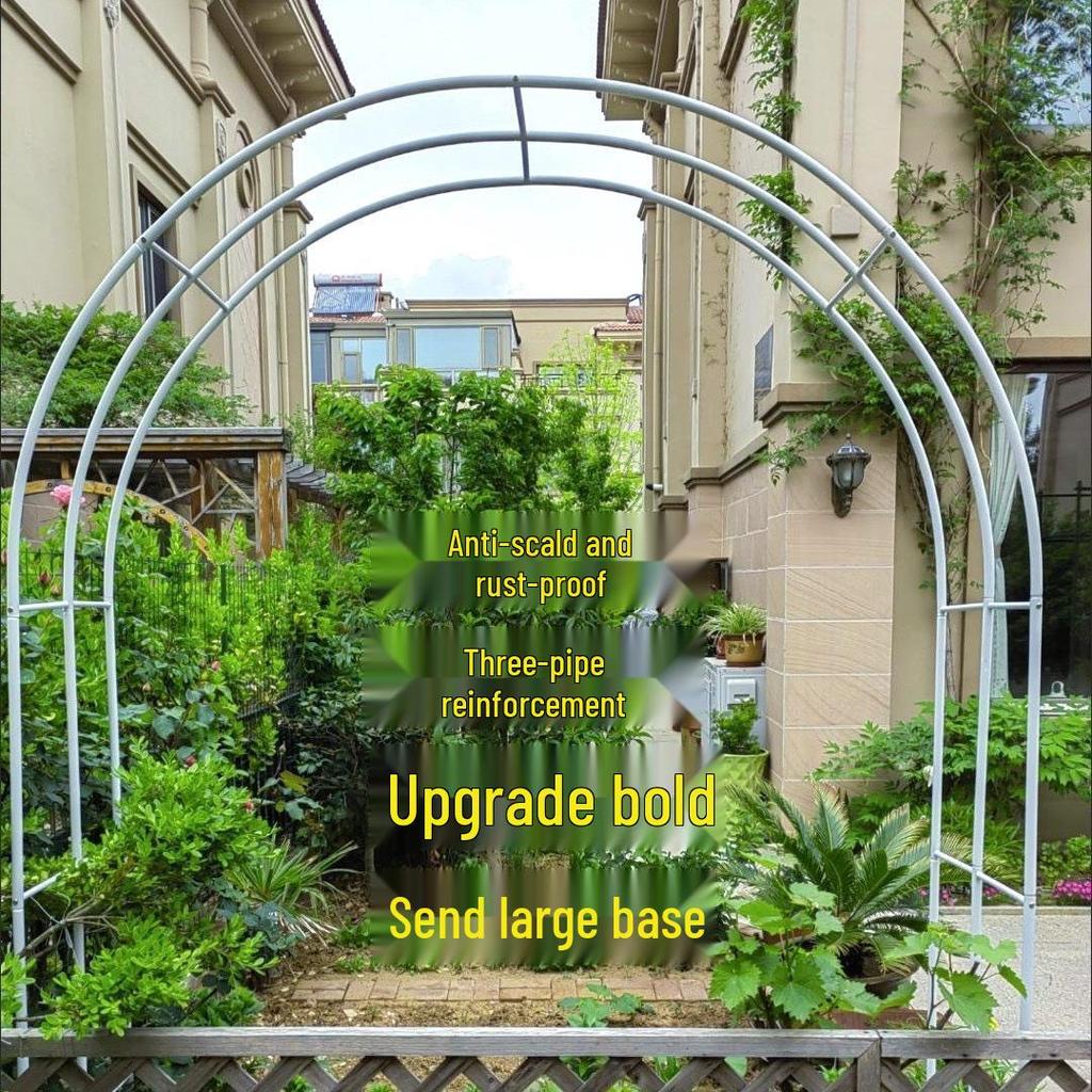 Rust-Proof Arch Trellis: Reinforced Climbing Vine Stand for Indoor/Outdoor Gardens and Courtyards.