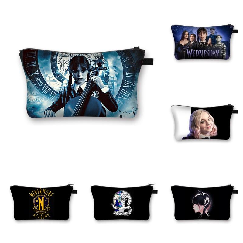 Wednesday Addams Waterproof Cosmetic Makeup Bag | Pencil Pouch | School Supplies