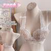 Beautiful back neck underwear small breasts gather and show big sexy lace palm cup bra no steel ring bra set