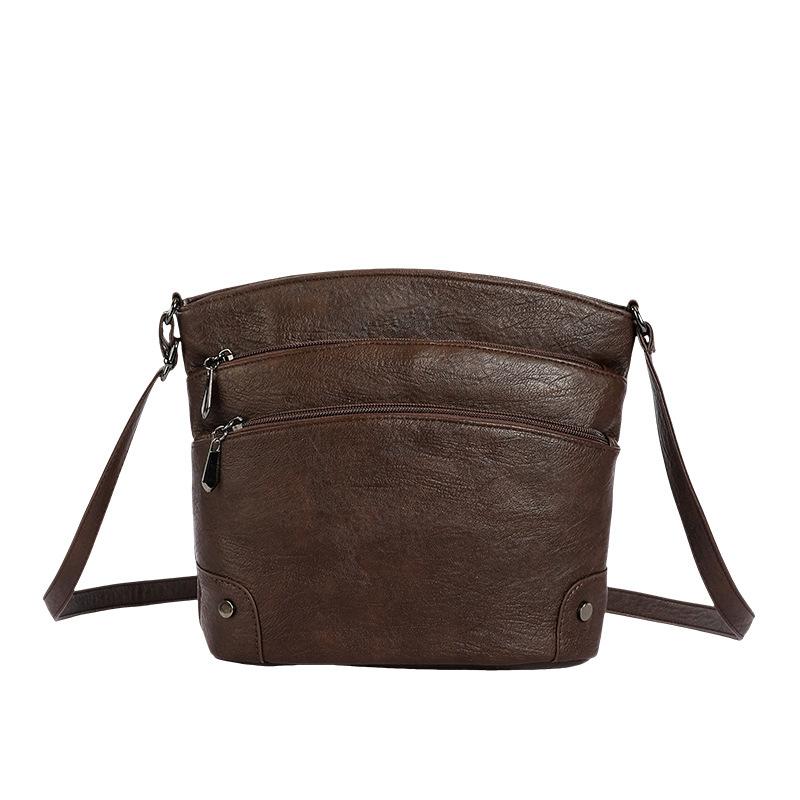 Enkel Hinkväska, Flerlagers Vardagsväska, Nischad Design, Enkel Axelväska/Crossbodyväska