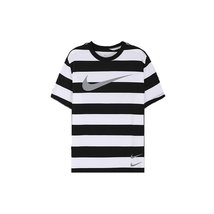 Nike Swoosh Stripe TEE Men White/Black Men s CQ5197-100 M