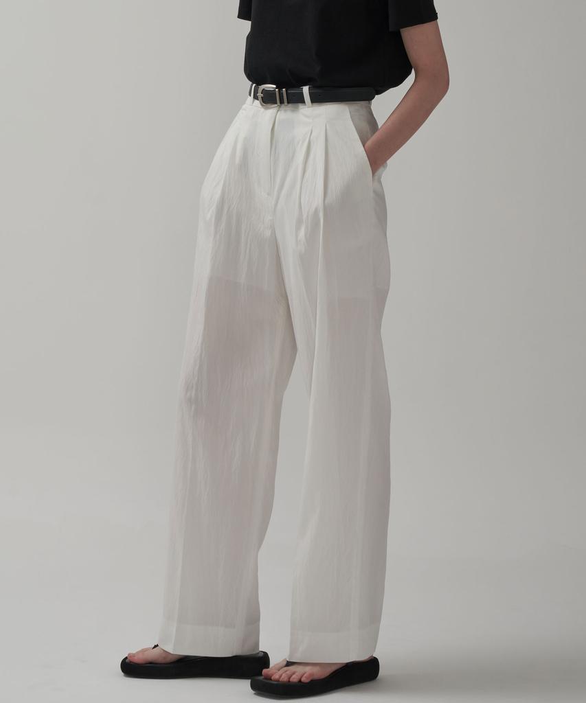 MOTT Summer Pintuck Wide Pants - White