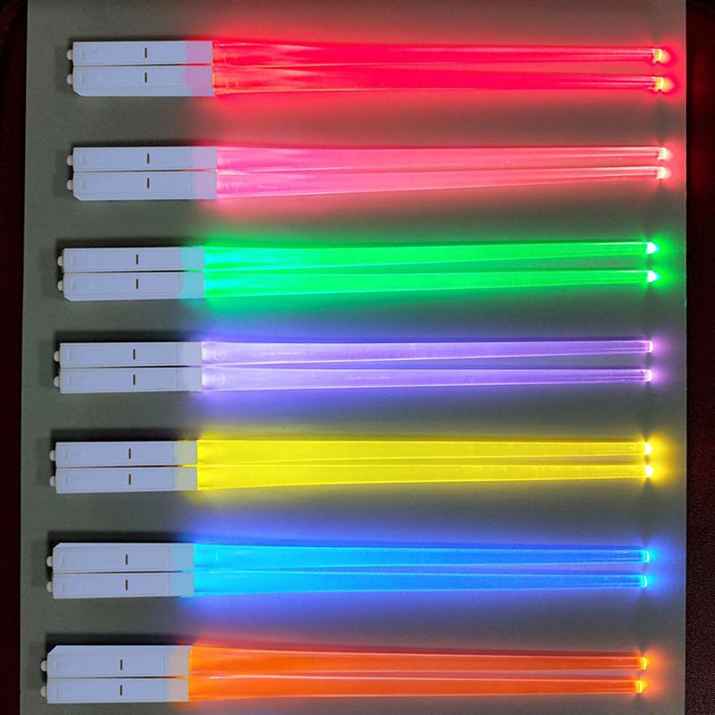 1 Pair Glowing Chopsticks Light Up Sticks Versatile Led Chopsticks For Club Party Wedding Birthday Raves Concert Reusable