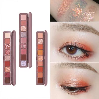 Modische Lidschattenpalette Glitzer Lidschatten Leichter Flash Film Strahlend Wasserdichtes Puder