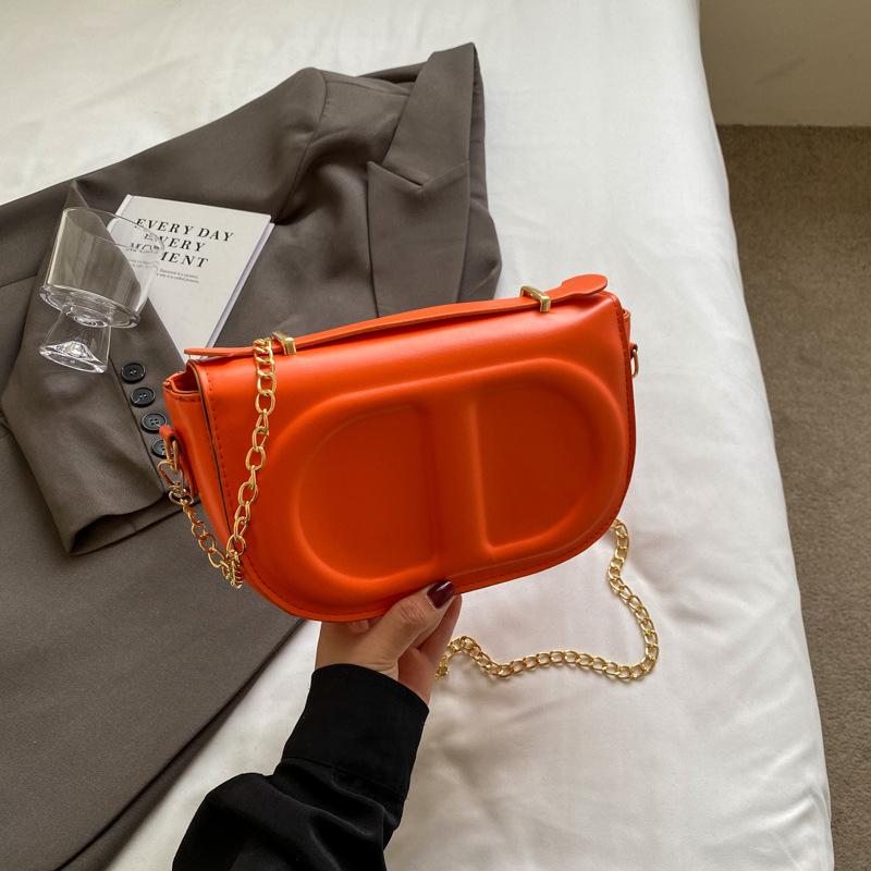 Bag Crossbody Women's Bag New Summer Textured Shoulder Bag Niche Design Chain Retro Square Bag