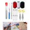 34Pcs Professional Sewing Tool with Big Eye Needle Thread Metal Thimble Seam Unpickers Drawstring Threader for Quilting