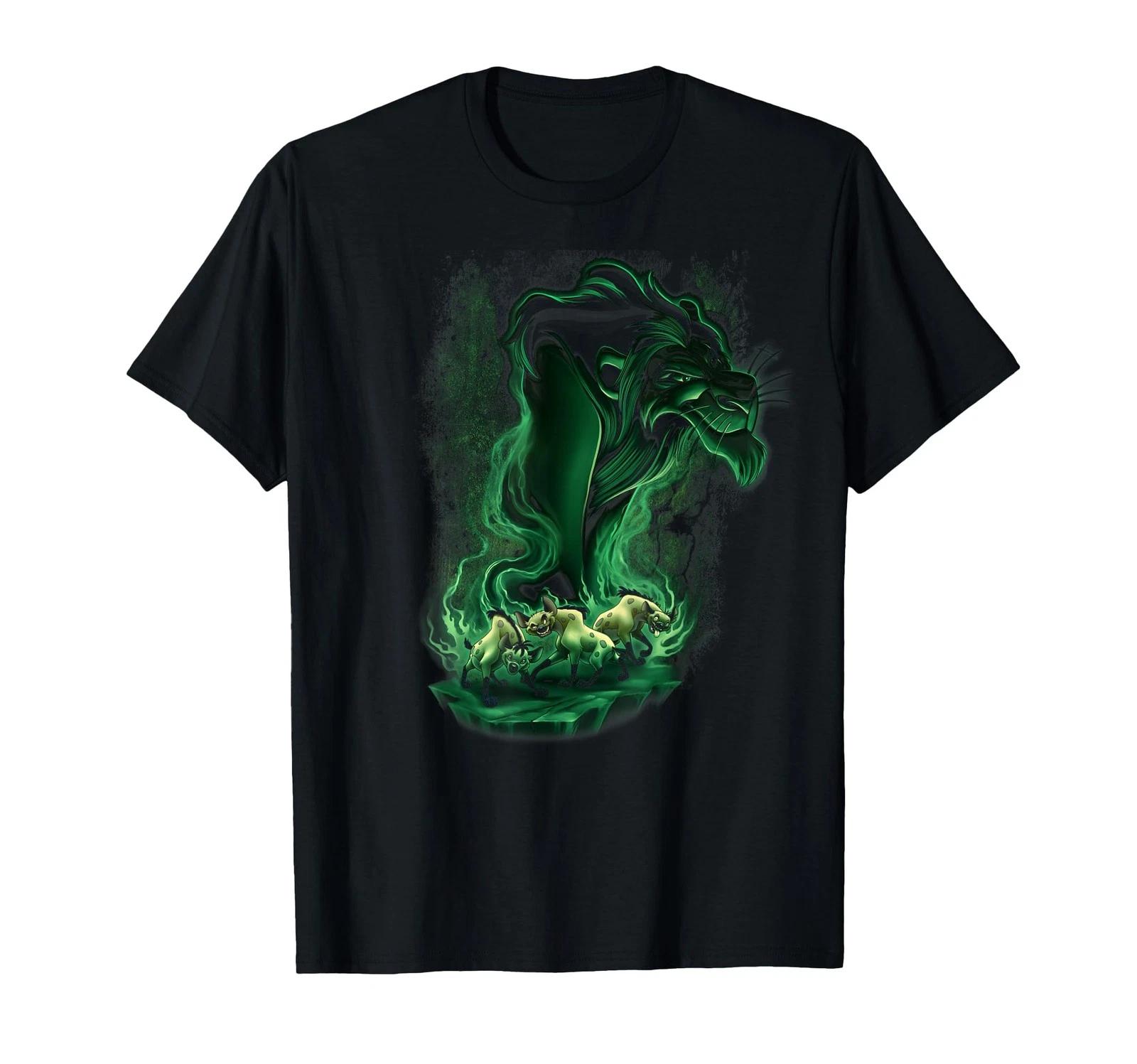 Disney Lion King Scar & Hyenas Green Smoky Portrait T-Shirt_ M
